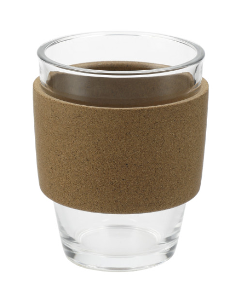 Tasse en verre Brooklyn avec bande de liège 12oz