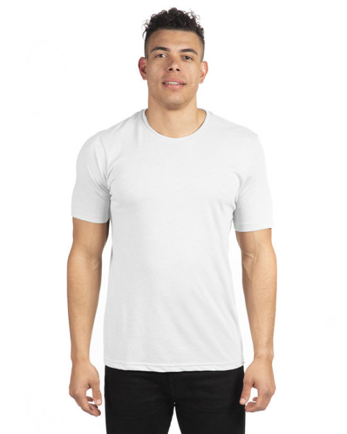 T-shirt pour homme en poly/coton à manches courtes et col rond