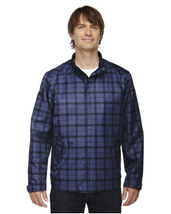 Manteau léger pour homme Locale City de North End SportMD Bleu à carreaux