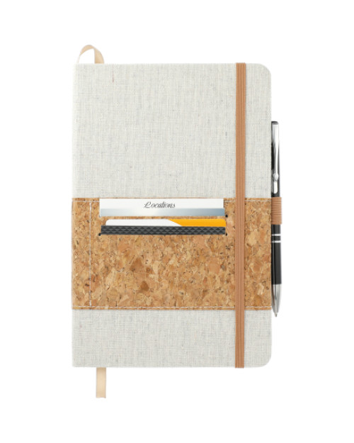 Carnet en liège et coton recyclé FSC Mix 5,5" x 8,5"