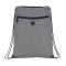Sac de sport à cordon de serrage graphite avec port pour écouteurs