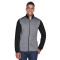 Manteau pour homme Newbury en molleton à motif mélangé avec blocs de couleur et fermeture pleine longueur de Devon & JonesMD
