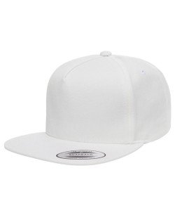 Casquette Snapback en sergé de coton à 5 panneaux pour adulte
